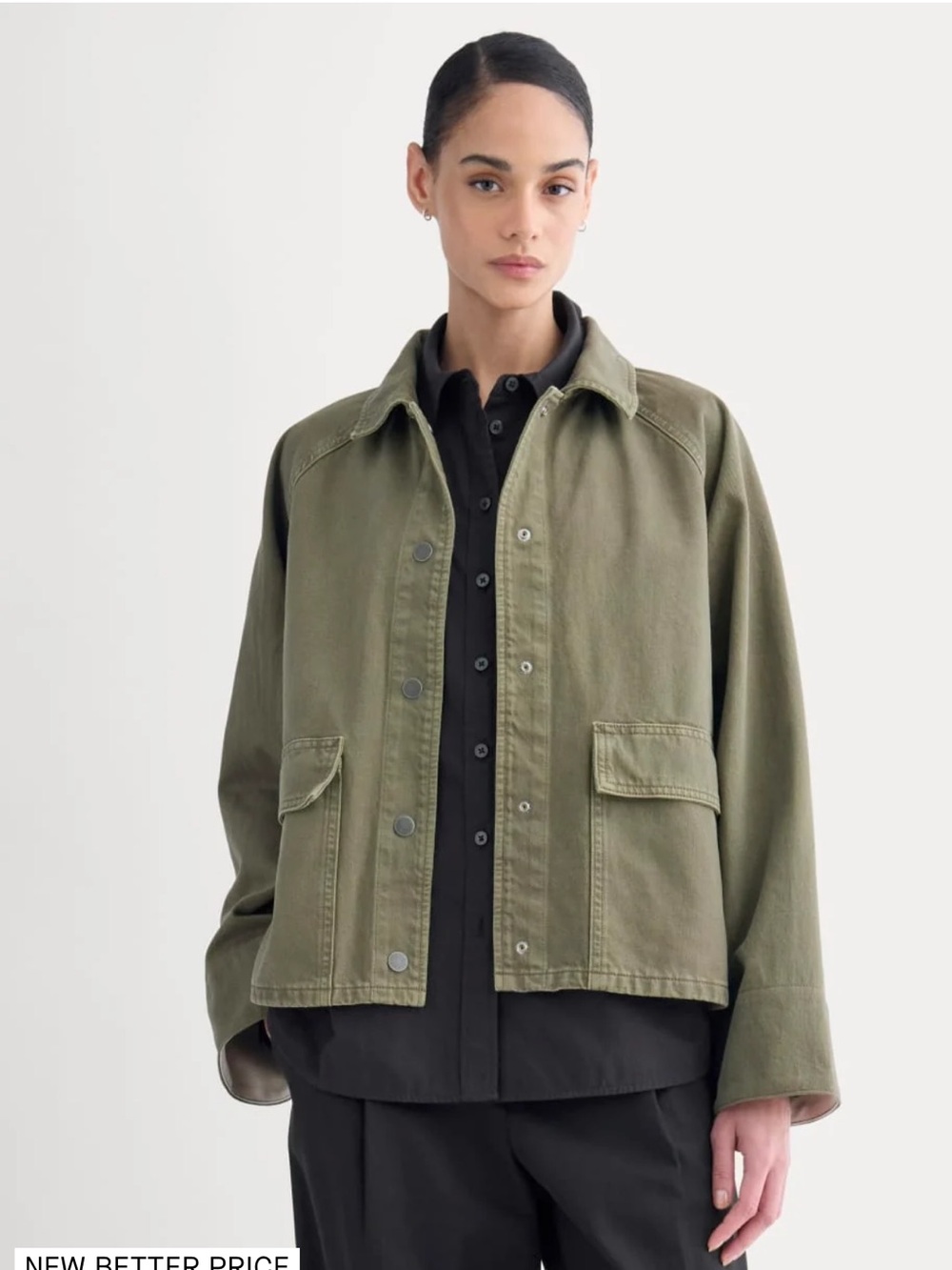 Everlane Cropped Denim Jacket XS